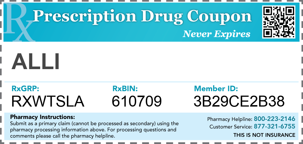 alli Prescription Drug Coupon