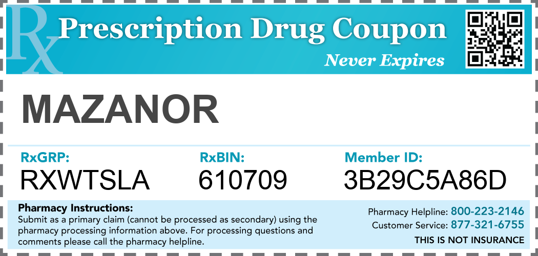 mazanor Prescription Drug Coupon