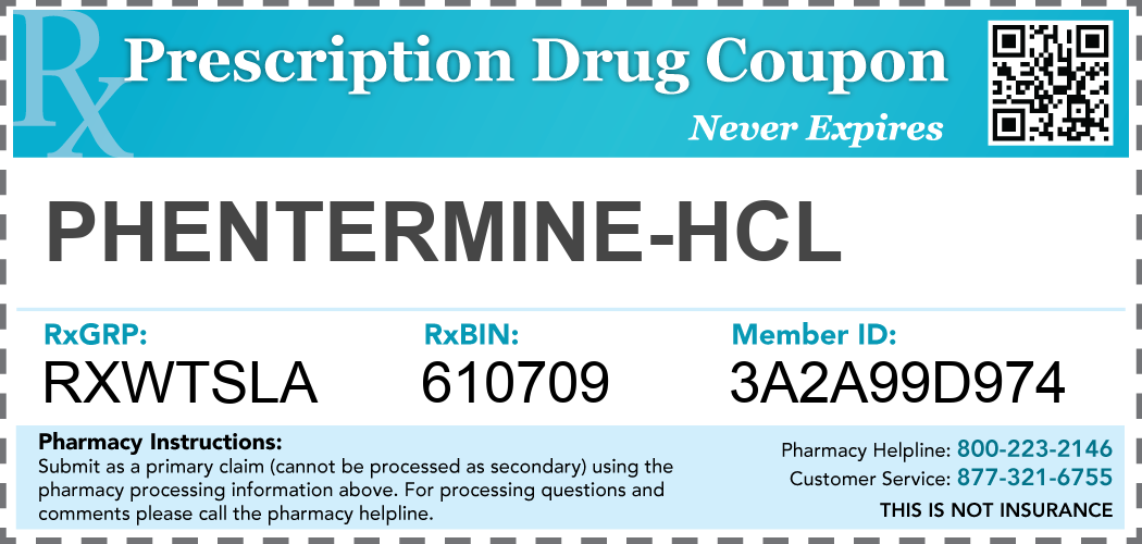 phentermine-hcl Prescription Drug Coupon