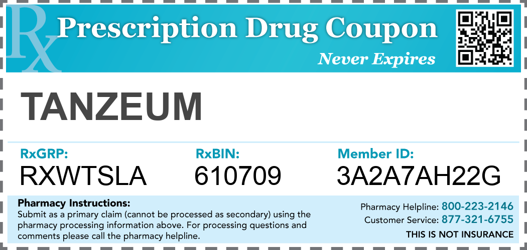 tanzeum Prescription Drug Coupon